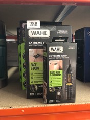 QUANTITY OF HEALTH & BEAUTY ITEMS TO INCLUDE WAHL EXTREME GRIP DETAIL TRIMMER, FATHER'S DAY GIFT, PAINLESS EYEBROW & FACIAL HAIR TRIMMER FOR MEN WOMEN, 2-IN-1 PERSONAL TRIMMER, NOSE, EAR, EYEBROW, WA