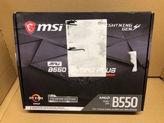 MSI MPG B550 GAMING PLUS MOTHERBOARD ATX - SUPPORTS AMD RYZEN 3RD GEN PROCESSORS, AM4, DDR4 BOOST (4400 MHZ/OC), 1X PCIE 4.0/3.0 X16, 1X PCIE 3.0 X16, 1X M.2 GEN4 X4, 1X M.2 GEN3 X4, GIGABIT LAN.: LO