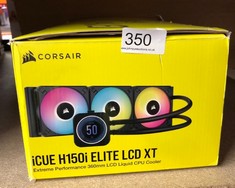 CORSAIR ICUE H150I ELITE LCD XT LIQUID CPU COOLER - IPS LCD SCREEN - THREE AF120 RGB ELITE FANS - 360MM RADIATOR - FITS INTEL® LGA 1700, AMD® AM5, AND MORE - INCLUDED ICUE COMMANDER CORE - BLACK.: LO