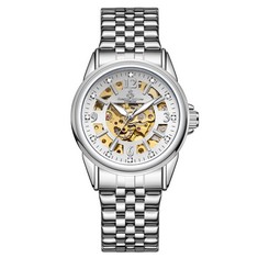 SAMUEL JOSEPH LIMITED EDITION SKELETON JUBILEE STEEL DESIGNER MENS WATCH - SKU: SJ0020 RRP £210: LOCATION - TOP 50 RACK