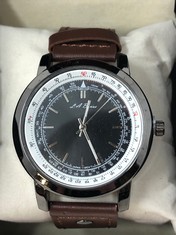 MENS LA BANUS WATCH - LEATHER STRAP - GIFT BOX: LOCATION - TOP 50 RACK