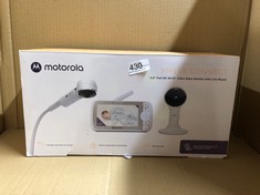 MOTOROLA NURSERY VM65X CONNECT - HALO VIDEO BABY MONITOR WITH CRIB HOLDER - 5 INCH PARENT UNIT AND WIFI APP - FLEXIBLE MAGNETIC CAMERA MOUNT, WHITE.:: LOCATION - C