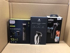 QUANTITY OF HEALTH & BEAUTY ITEMS TO INCLUDE BRAUN BG3350 BLACK, GREY: LOCATION - C