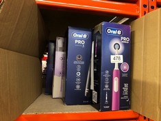 QUANTITY OF HEALTH & BEAUTY ITEMS TO INCLUDE ORAL-B PRO JUNIOR KIDS ELECTRIC TOOTHBRUSH, 1 TOOTHBRUSH HEAD, 3 MODES WITH KID-FRIENDLY SENSITIVE MODE, FOR AGES 6+, 2 PIN UK PLUG, PURPLE: LOCATION - C