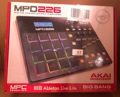 1 X AKAI PROFESSIONAL MPD226 - USB MIDI CONTROLLER WITH 16 RBG MPC PADS, FULLY-ASSIGNABLE PRODUCTION-READY CONTROLS & PRODUCTION SOFTWARE PACKAGE INCLUDED.: LOCATION - A