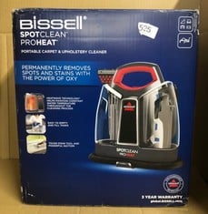 BISSELL SPOTCLEAN | PORTABLE CARPET CLEANER | LIFTS SPOTS AND SPILLS WITH HEATWAVE TECHNOLOGY | CLEAN CARPETS, UPHOLSTERY & CAR | 36981 | BLACK/ RED.: LOCATION - C