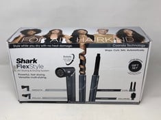 SHARK FLEXSTYLE LIMITED EDITION TEAL GIFT SET 5-IN-1 AIR STYLER & HAIR DRYER, AUTO-WRAP CURLERS, FRIZZ FIGHTER FINISHING TOOL, OVAL BRUSH, CONCENTRATOR, CLIPS & STORAGE BAG, NO HEAT DAMAGE HD450 TLUK