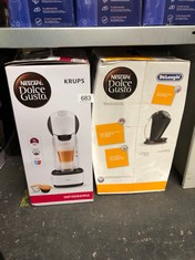 NESCAFÉ DOLCE GUSTO KP 170140 INFINISSIMA COFFEE POD MACHINE BY KRUPS, WHITE + NESCAFE DOLCE GUSTO DELONGHI COFFEE MACHINE : LOCATION - E