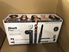 SHARK FLEXSTYLE LIMITED EDITION TEAL GIFT SET 5-IN-1 AIR STYLER & HAIR DRYER, AUTO-WRAP CURLERS, FRIZZ FIGHTER FINISHING TOOL, OVAL BRUSH, CONCENTRATOR, CLIPS & STORAGE BAG, NO HEAT DAMAGE HD450 TLUK