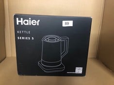 HAIER KETTLE, I-MASTER SERIES 5, 7 TEMPERATURE SETTINGS, KEEP WARM FUNCTION, STAINLESS STEEL, HON APP, 3000W, BLACK [HKE5A].: LOCATION - A