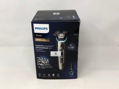 PHILIPS SHAVER SERIES 9000 - WET AND DRY ELECTRIC SHAVER FOR MEN IN DARK CHROME, LIFT AND CUT, SKIN IQ TECHNOLOGY, POP-UP BEARD TRIMMER, CLEANING POD, CHARGING STAND AND TRAVEL CASE (MODEL S9974/55).