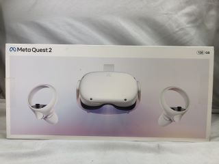 META QUEST 2 128GB VR HEADSET: MODEL NO KW49CM: LOCATION - TECH & GAMING