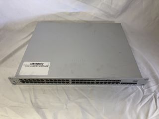 CISCO SWITCH LAYER BOX ETHERNET SWITCH: MODEL NO MS220-48LP-HW: LOCATION - TECH & GAMING