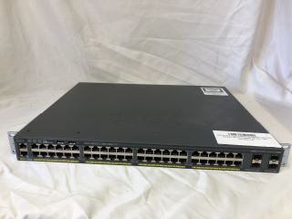 CISCO SYSTEMS C2960X NETWORK SWITCH: MODEL NO WS-C2960X-48LPS-L V04: LOCATION - TECH & GAMING