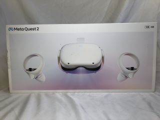 META QUEST 2 128GB VR HEADSET: MODEL NO KKW49CM: LOCATION - TECH & GAMING