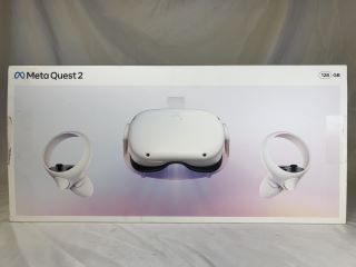 META QUEST 2 128GB VR HEADSET: MODEL NO KKW49CM: LOCATION - TECH & GAMING