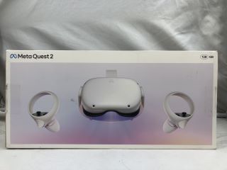 META QUEST 2 128GB VR HEADSET: MODEL NO KW49CM: LOCATION - TECH & GAMING