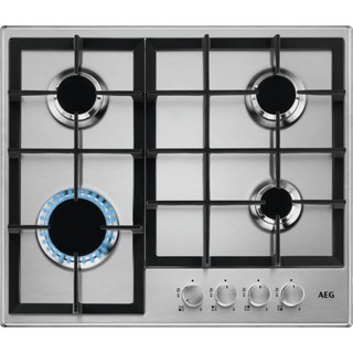 AEG 60CM FOUR BURNER GAS HOB: MODEL HGB64200SM - RRP £289: LOCATION - C8