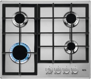 AEG 3000 SERIES SLIMLINE GAS HOB : MODEL HGE64200SM - RRP £239: LOCATION - C8