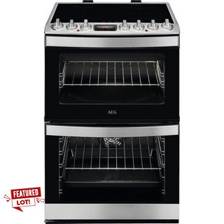 AEG 60CM ELECTRIC COOKER WITH INDUCTION HOB: MODEL CIB6742ACM - RRP £929: LOCATION - C3