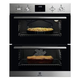 ELECTROLUX BUILT IN DOUBLE ELETCRIC OVEN : MODEL KDFGH40UX - RRP £599: LOCATION - C3