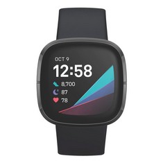 1 X FITBIT SENSE 4.01 CM , 1.58",  AMOLED 40 MM NUMÉRIQUE ÉCRAN TACTILE GRAPHITE WIFI GPS , SATELLITE, . RRP £163: LOCATION - RACK A