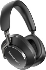 1 X BOWERS & WILKINS PX8 FLAGSHIP NOISE CANCELLING WIRELESS OVER EAR HEADPHONES WITH BLUETOOTH 5.0 & QUICK CHARGE, BUILT-IN MICROPHONE - BLACK. RRP £469: LOCATION - RACK A