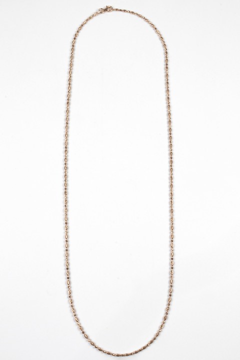 Silver Rose Gold Plated Fancy Link Chain, 70cm, 6.4g