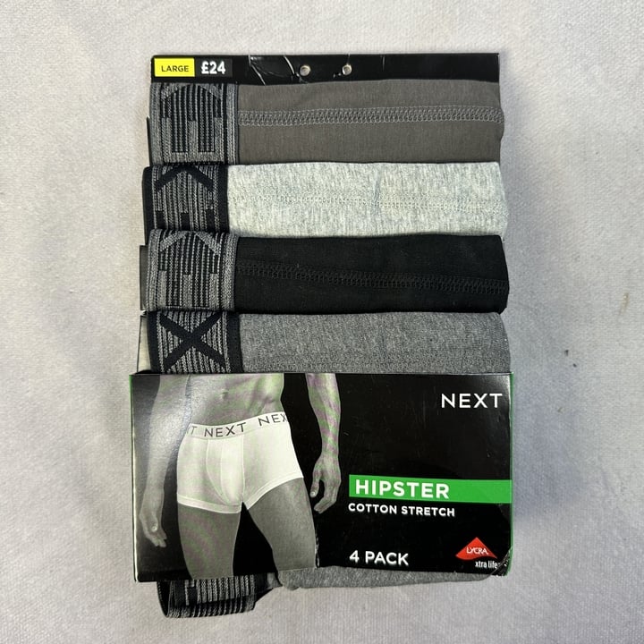 Next Hipster Cotton Stretch Trunks, 4-Pack - Size L (X719661) (VAT ONLY PAYABLE ON BUYERS PREMIUM)