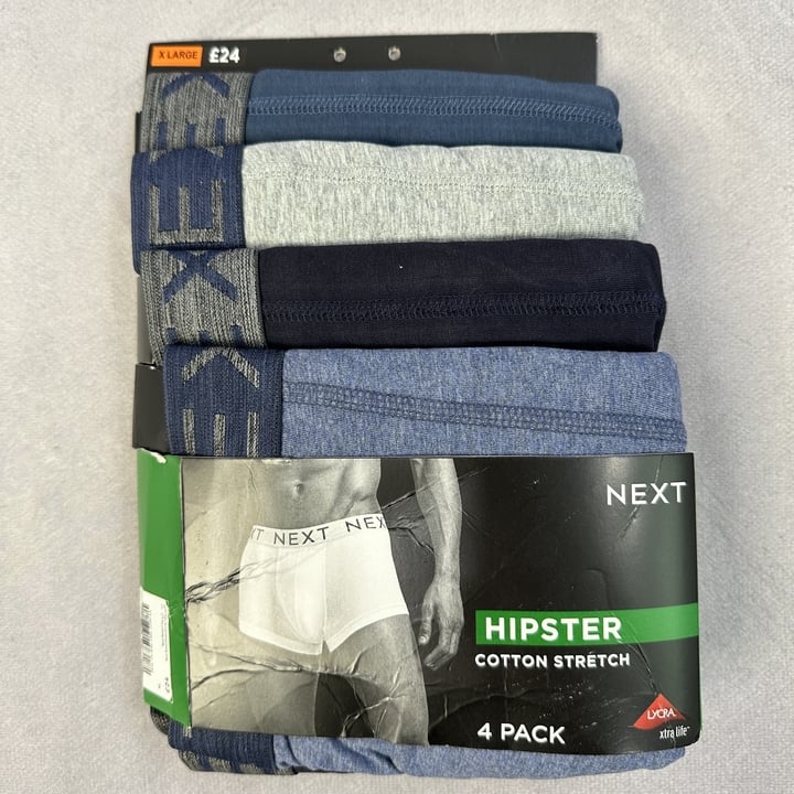 Next Hipster Cotton Stratch Trunks, 4-Pack - Size XL (X719661) (VAT ONLY PAYABLE ON BUYERS PREMIUM)