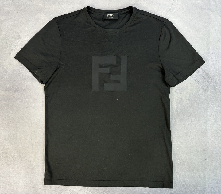 Fendi FF Logo T-Shirt, Ref-FAF532A54P - Size M (VAT ONLY PAYABLE ON BUYERS PREMIUM)