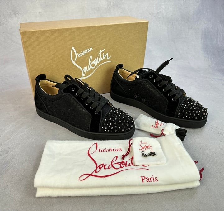 Christian Louboutin Milkylouis Junior Orlato Flat Sneakers With Box , Dust Bags & Laces And Spikes - Size 43 (VAT ONLY PAYABLE ON BUYERS PREMIUM)