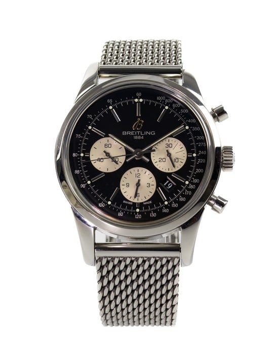 Breitling Transocean Chronograph Automatic Watch. Please see full description below including important notes prior to bidding.