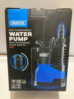 DRAPER 230V SUBMERSIBLE WATER PUMP WITH INTEGRATED FLOAT SWITCH 98918