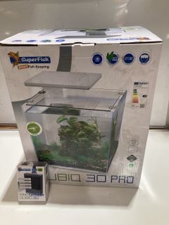 SUPERFISH QUIBIQ 30 PRO AQUARIUM 30L WITH LED LIGHTING - BLACK RRP £84.99