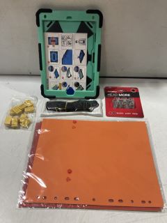 BOX OF ASSORTED ITEMS INC SEYMAC CASE FOR IPAD 10TH GENERATION