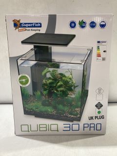 SUPERFISH QUIBIQ 30 PRO AQUARIUM 30L WITH LED LIGHTING - BLACK RRP £84.99