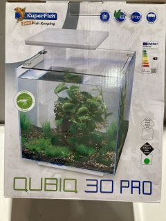 SUPERFISH QUIBIQ 30 PRO AQUARIUM 30L WITH LED LIGHTING - BLACK RRP £84.99