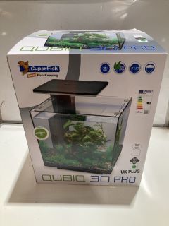 SUPERFISH QUIBIQ 30 PRO AQUARIUM 30L WITH LED LIGHTING - BLACK RRP £84.99