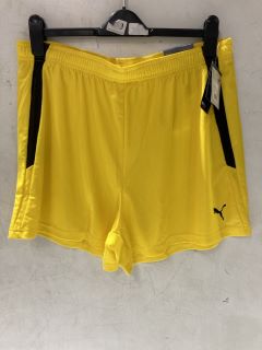 PUMA TEAMLIGA WOMEN'S SHORTS W CYBER YELLOW-PUMA BLACK US SIZE XL