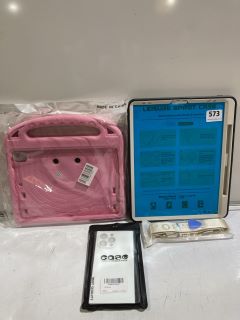 BOX OF ASSORTED ITEMS INC MOBILE PHONE CASE ACCESSORIES WHITE IP14PM