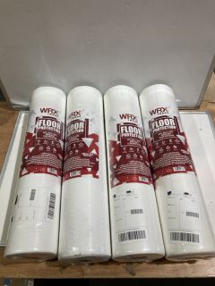 BOX OF ASSORTED ITEMS INC WRX HEAVY DUTY REUSABLE FLOOR PROTECTION-PROTECTS MULTI SURFACES 0.65M X 25M