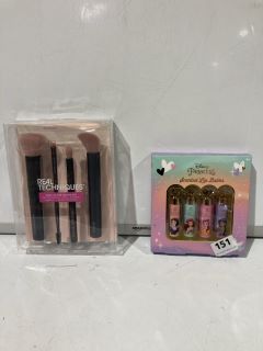 REAL TECHNIQUES EASY AS 123 BASICS KIT TO INCLUDE DISNEY PRINCESS SCENTED LIP BALMS