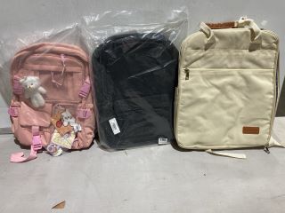 QTY OF ASSORTED ITEMS TO INCLUDE BLACK BACKPACK