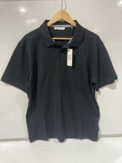 CALVIN KLEIN BLACK GOLF POLO XL