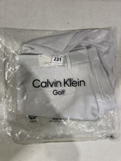 CALVIN KLEIN MICRO TECH LIGHTWEIGHT GOLF SHORTS WHITE 38W