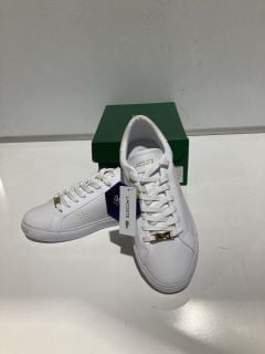 LACOSTE POWERSCOURT 2.0 LEATHER WHITE/GOLD UK 5