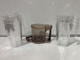 QTY OF ASSORTED ITEMS TO INCLUDE PLASTIC POURING JUGS