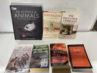 QTY OF ASSORTED BOOKS TO INCLUDE THE SCIENCE OF ANIMALS INSIDE THEIR SECRET WORLD BY CHRIS PACKHAM