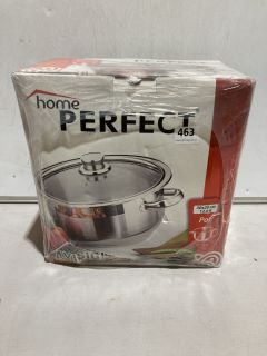 PERFECT HOME STAINLESS STEEL POT WITH LID 30X20CM